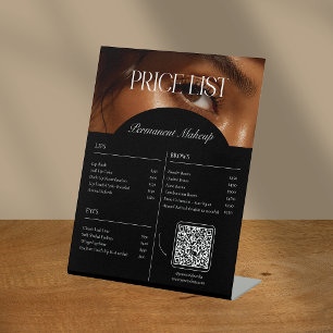 Signe De Table Liste de prix des services de salon de cosmétique 