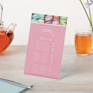 Signe De Table Liste de prix | Français Macaron Pink Bakery Patis