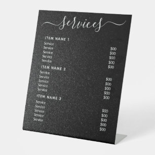 Signe De Table Liste de prix professionnelle moderne pour les ent