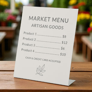 Signe De Table Liste de prix rose poudré Minimaliste Petite Entre