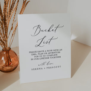 Signe De Table Liste des segments de Mariage de calligraphie noir