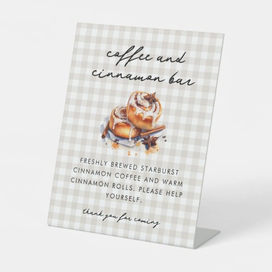 Signe De Table Little Bun in the Oven Baby Shower Coffee Bar (Recto)