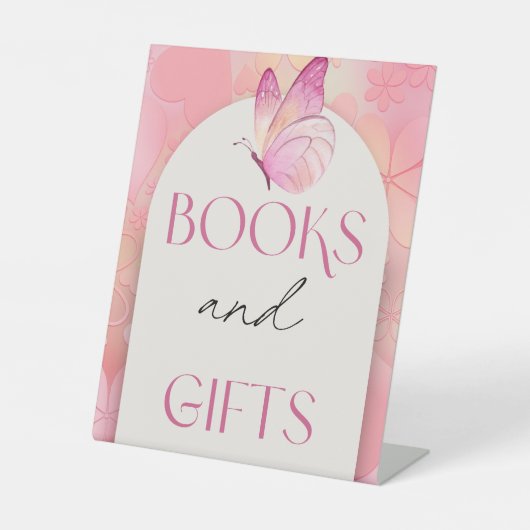 Signe De Table Little Butterfly Baby showers Livres et cadeaux (Recto)