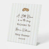 Signe De Table Little Coffee Bean Baby Shower Welcome (Recto)