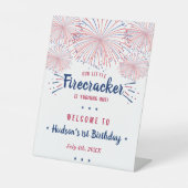 Signe De Table Little Firecracker 4 juillet 1er anniversaire (Recto)