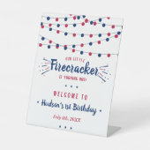 Signe De Table Little Firecracker 4 juillet 1er anniversaire (Recto)