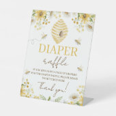 Signe De Table Little Honey Bee Diaper Raffle Game Sign (Recto)