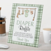 Signe De Table Little hunter Baby Shower Diaper Raffle Sign (In SItu)