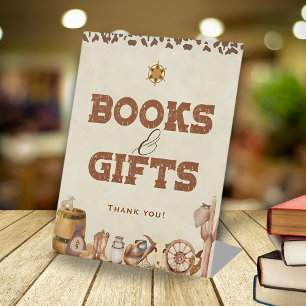 Signe De Table Little Western Cowboy Baby showers Livres et cadea