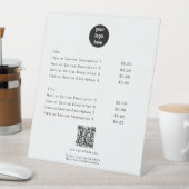 Signe De Table Livre blanc moderne QR Code Social Media (In SItu)