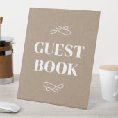 Signe De Table Livre d'hôtes Beige Kraft White Floury (In SItu)