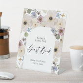 Signe De Table Livre d'hôtes floral moderne (In SItu)