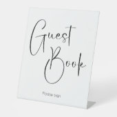 Signe De Table Livre d'hôtes Modern Script Fête des mariées (Recto)