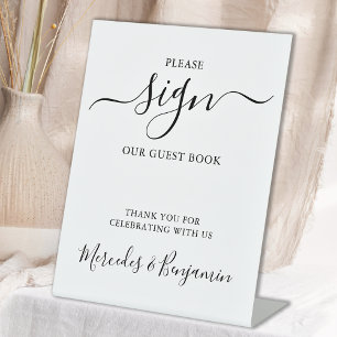 Signe De Table Livre d'hôtes personnalisé Mariage moderne