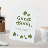 Signe De Table Livre d'hôtes St. Patrick's Day Shamrock vert (In SItu)