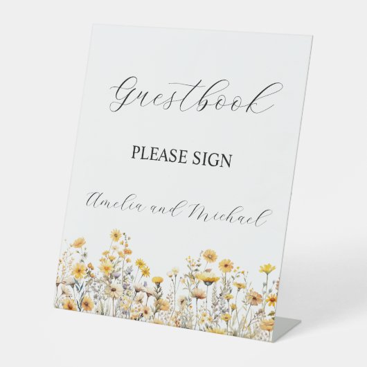 Signe De Table Livre d'invité du script de signature blanche (Recto)