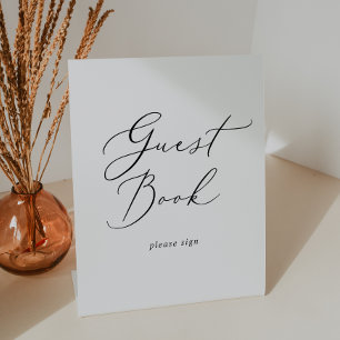 Signe De Table Livre d'invité Mariage de calligraphie noire