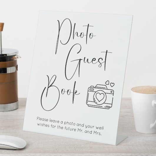 Signe De Table Livre d'invités photo Wedding shower de script mod (In SItu)