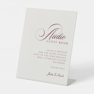 Signe De Table Livre d'or audio Bourgogne ivoire enseigne de mari