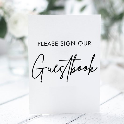 Signe De Table Livre d'or de mariage