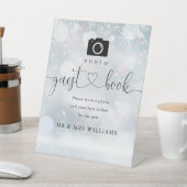 Signe De Table Livre d'or de mariage d'hiver Écriture cœur (In SItu)