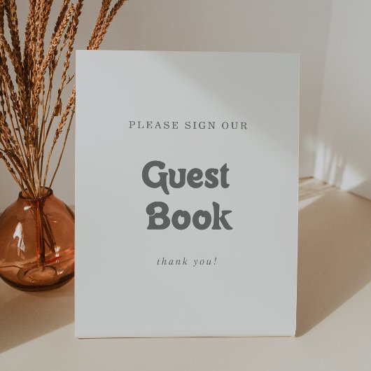Signe De Table Livre d'or de mariage simple et formel