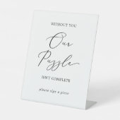 Signe De Table Livre d'or Delicic Black Mariage Puzzle (Recto)