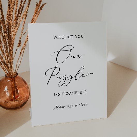 Signe De Table Livre d'or Delicic Black Mariage Puzzle