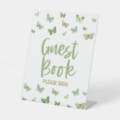 Signe De Table Livre d'or du papillon vert S'il vous plaît Signer (Recto)