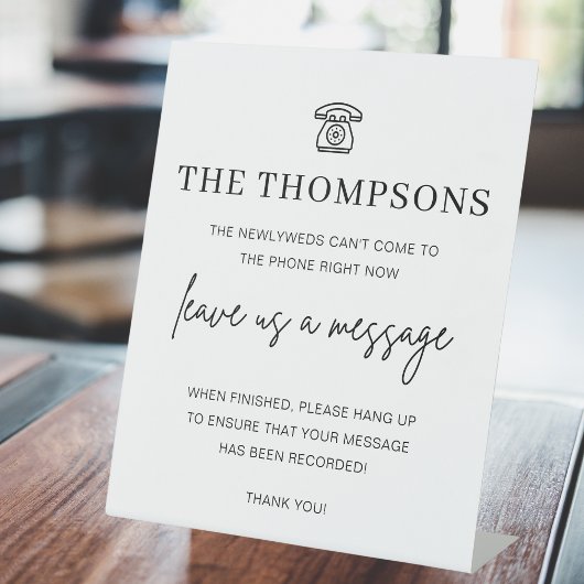 Signe De Table Livre d'or du téléphone moderne | Connexion du liv