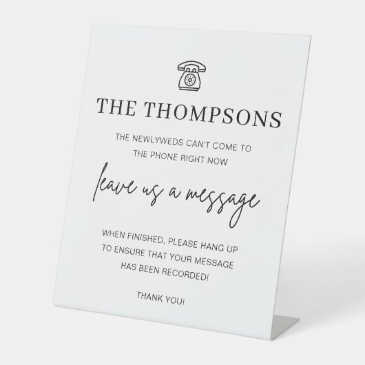 Signe De Table Livre d'or du téléphone moderne | Connexion du liv (Recto)