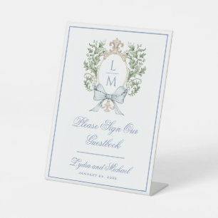 Signe De Table Livre d'or Elegant Leaf Crest