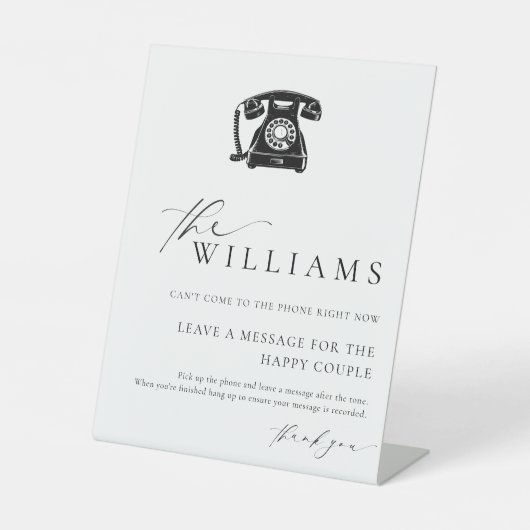 Signe De Table Livre d'or Ellesmere Modern Minimal Audio (Recto)