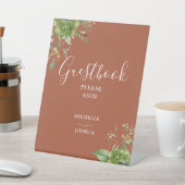 Signe De Table Livre d'or Floral Terracotta (In SItu)