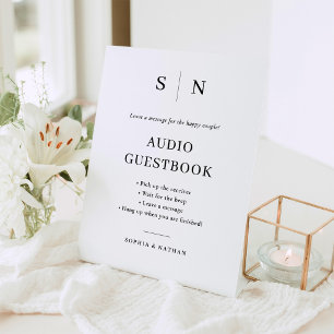Signe De Table Livre d'or téléphonique de mariage minimaliste et