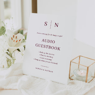 Signe De Table Livre d'or téléphonique de mariage minimaliste et