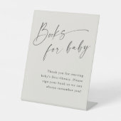 Signe De Table Livres de script pour Baby shower neutre pour bébé (Recto)