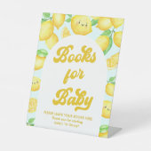 Signe De Table Livres en Baby shower citron pour bébé (Recto)