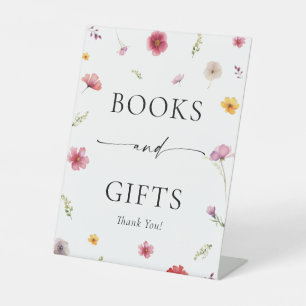Signe De Table Livres et cadeaux Baby showers fleurs sauvages