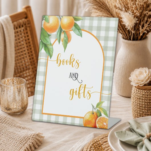 Signe De Table Livres et Cadeaux Oranges