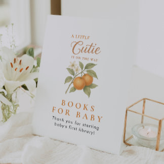 Signe De Table Livres Orange Citrus Pour Table Baby shower Top