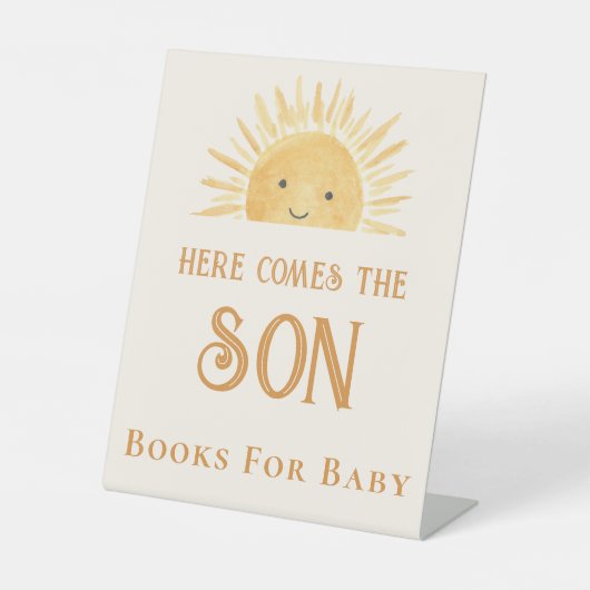 Signe De Table Livres Pour Baby Sun Baby shower (Recto)