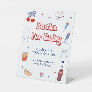 Signe De Table Livres pour bébé pour une baby shower Fille le 4 j