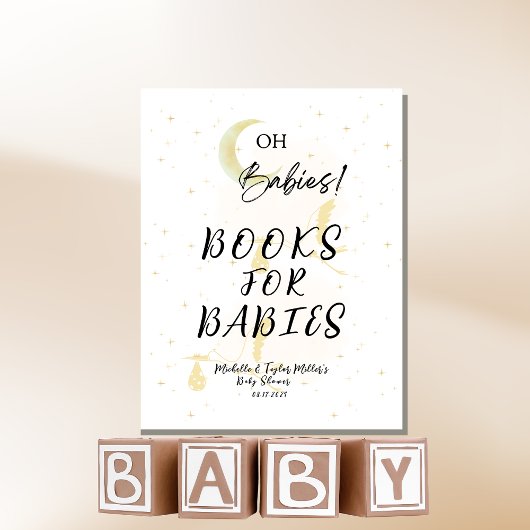 Signe De Table Livres pour bébés Oh Babies! Stores jumelles neutr