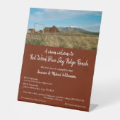 Signe De Table Location de vacances Bienvenue et photo personnali (Recto)