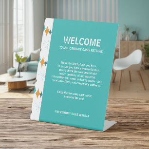 Signe De Table Location de vacances Bienvenue Invité Retro Starbu