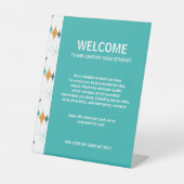 Signe De Table Location de vacances Bienvenue Invité Retro Starbu (Recto)