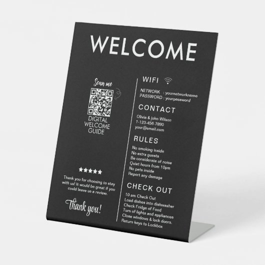 Signe De Table Location de vacances moderne Accueil (Recto)