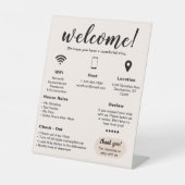 Signe De Table Location de vacances moderne Accueil (Recto)