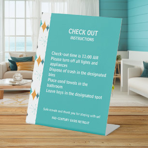 Signe De Table Location de vacances Retro Info de départ Retro St